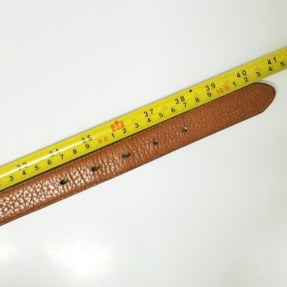 Ralph Lauren 1" Pebbled Leather  Belt with Brass Buckle & Signature Pony 36 - Picture 12 of 14